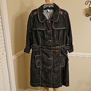 Women's  Denim Trench Coat